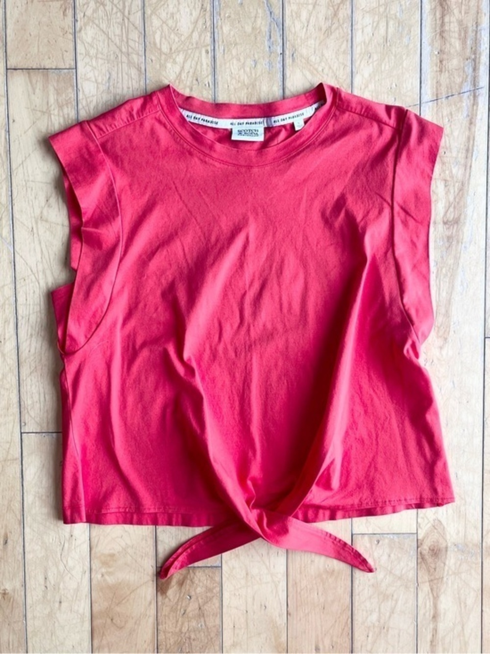 Scotch & Soda Tie-Front Sleeveless Relaxed Casual Summer Top Size Large